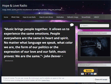 Tablet Screenshot of hopeandloveradio.com